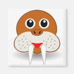 Walrus head cartoon fridge magnets