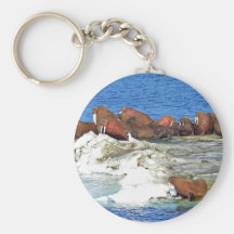 Walrus on Bering Sea Ice Keychain