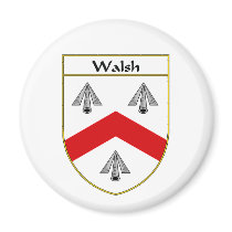 Walsh Coat of Arms/Family Crest Fridge Magnets