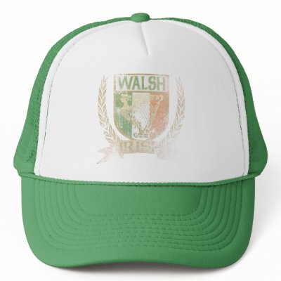 Walsh Irish Crest Mesh Hat by irishprideshirts