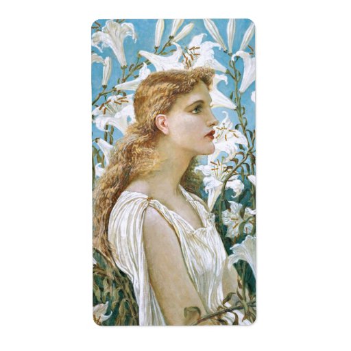 Walter Crane: Lilies Shipping Label