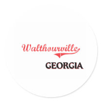 Walthourville Georgia City Classic Round Sticker