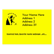 Wander In Black Business Card Template