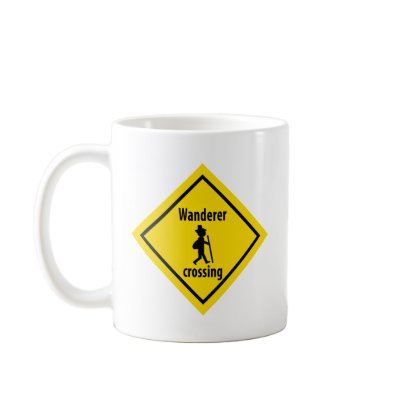 wanderer crossing icon coffee mug by TomaniacLines
