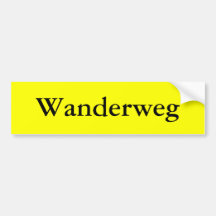 Wanderweg Bumper Sticker