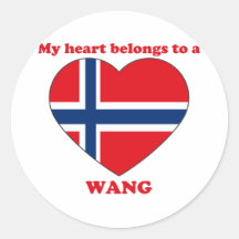 Wang Round Sticker