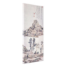Wang Yuanqi - landscape Stretched Canvas Prints