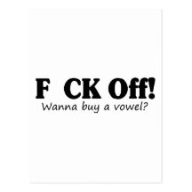 Wanna Buy A Vowel Post Card