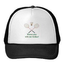 Wanna Play Badminton Hats