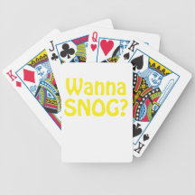 Wanna Snog Bicycle Poker Deck