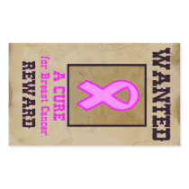 Wanted: A Cure for Breast Cancer Sticker