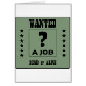 Wanted... a Job ! cards
