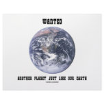 Wanted Another Planet Just Like Our Earth letterhead