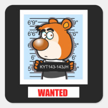 Wanted Bear Sticker