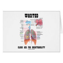Wanted Clear Air For Breathability (Respiratory) Greeting Card