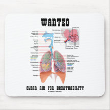 Wanted Clear Air For Breathability (Respiratory) Mouse Pads