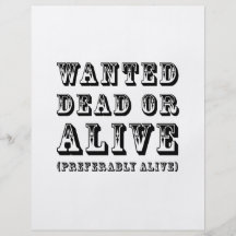 Wanted Dead or Alive Flyer Design