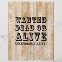 Wanted Dead or Alive Flyers