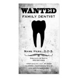 wanted : family dentist business card template