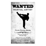 wanted : martial artist business cards