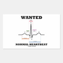 Wanted Normal Hearbeat (ECG/EKG Electrocardiogram) Sticker
