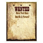 Wanted Old West Theme Letterhead Stationery