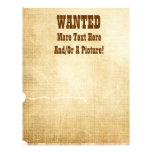 Wanted Old West Theme Letterhead Stationery