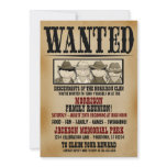 Wanted Poster Family Reunion Invitation