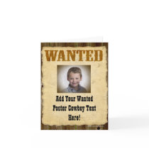 Wanted Poster Old-Time Photo Greeting Cards