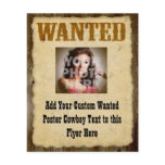 Wanted Poster Old-Time Photo flyers