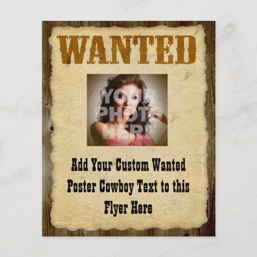 Wanted Poster Old-Time Photo Full Color Flyer