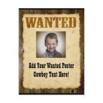 Wanted Poster Old-Time Photo Post Card