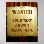 Wanted Poster On Wood