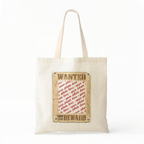 WANTED Poster Photo Frame Tote Bags