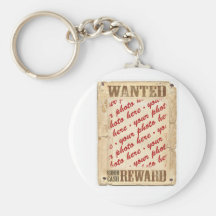 WANTED Poster Photo Frame Key Chain