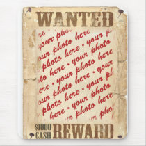 WANTED Poster Photo Frame Mouse Pad