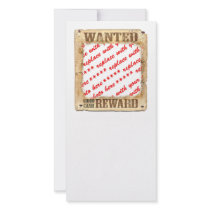 WANTED Poster Photo Frame Photo Greeting Card