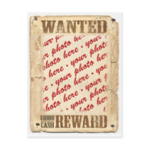 WANTED Poster Photo Frame Post Card