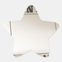 Wanted poster star stickers