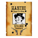 "Wanted Poster" Western Postcard (Add Photo)