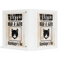 Wanted Schrodinger's Cat Vinyl Binder