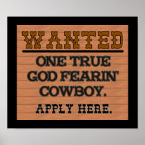 WANTED SIGN PRINT