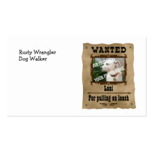 Wanted Wild West Poster Pet Custom Photo Template Business Cards