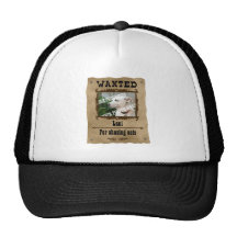 Wanted Wild West Poster Pet Custom Photo Template Trucker Hat
