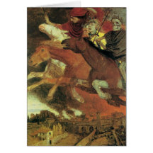 War by Arnold Bocklin Cards