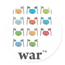 War Grid 1 Round Sticker