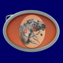 War Horse belt buckles