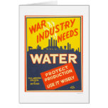 War Industry Water WWII 1943 WPA Greeting Cards