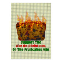 War On Fruitcakes Business Card Templates
