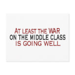 War On The Middle Class postcards